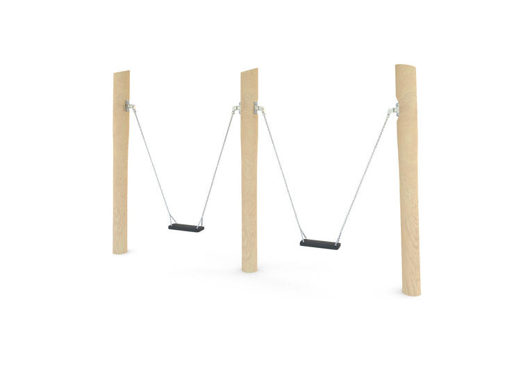 Huskestativ for barn | Robinia Med 2 gummiseter | 3 stolper 