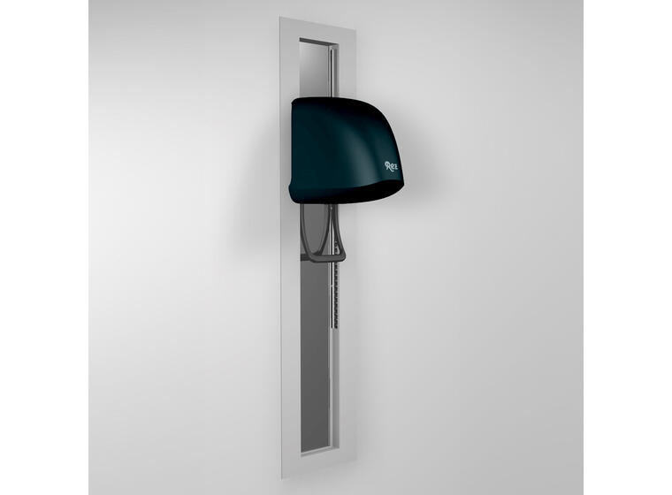 Hårføner REZ Beluga UPV Speil alu/antra Alu skinne RAL 9006 | Deksel RAL 7016 