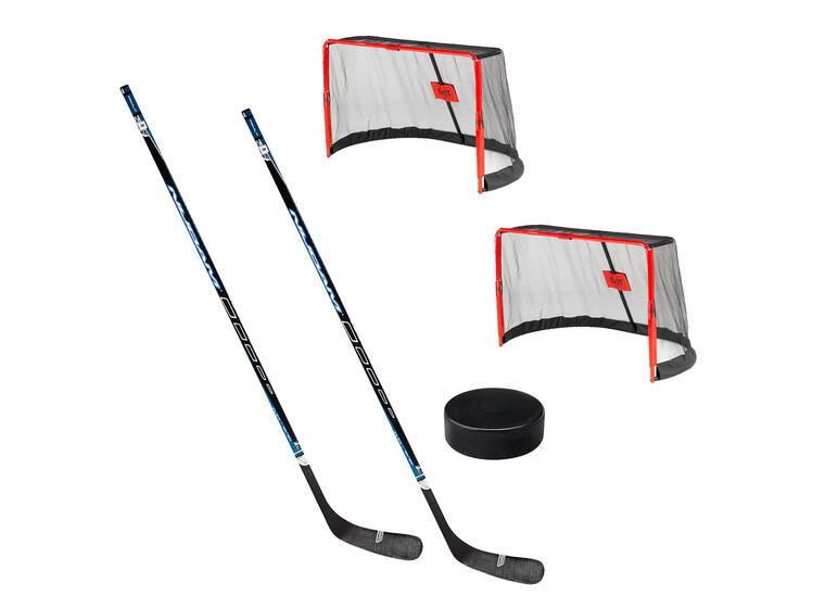 Ishockeypakke 2 mål | 2 ishockeykøller | 1 puck 