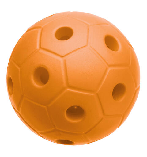 Klokkeball i skum 15 cm oransje Skumball med bjelle for svaksynte