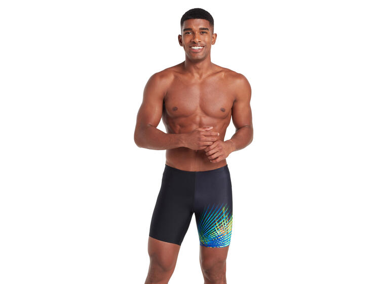 Neon Vibe Jammer Badebukse 38 Zoggs | Svart/Flerfarget | Ecolast + 