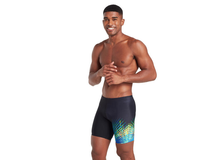 Neon Vibe Jammer Badebukse 38 Zoggs | Svart/Flerfarget | Ecolast + 