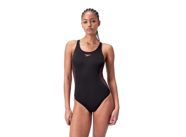Placement Muscleback Badedrakt 34 Speedo | Svart/Rød | ECO Endurance+ 