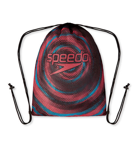 Speedo Equipment Mesh Bag Sv&#248;mmebag Svart/Bl&#229;/R&#248;d | Oppbevaringspose