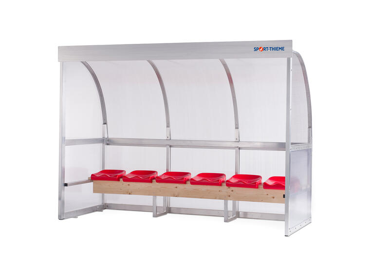 Trener- og innbytterbenk 3 meter Polykarbonat | 6 seter 
