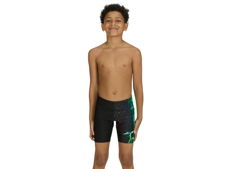 Xfile Mid Jammer Badebukse jr 116cm Zoggs | Svart/Flerfarget | Ecolast 
