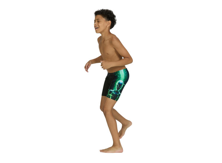 Xfile Mid Jammer Badebukse jr 116cm Zoggs | Svart/Flerfarget | Ecolast 
