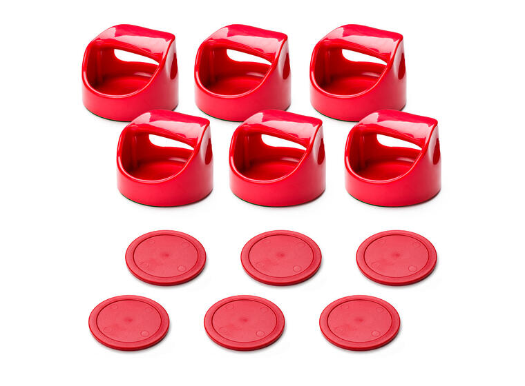 100 mm Airhockey pusher Safety Sett med 6 skyvere og 6 pucker 