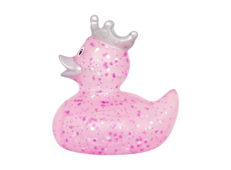 Badeand Glitter med krone | Rosa 