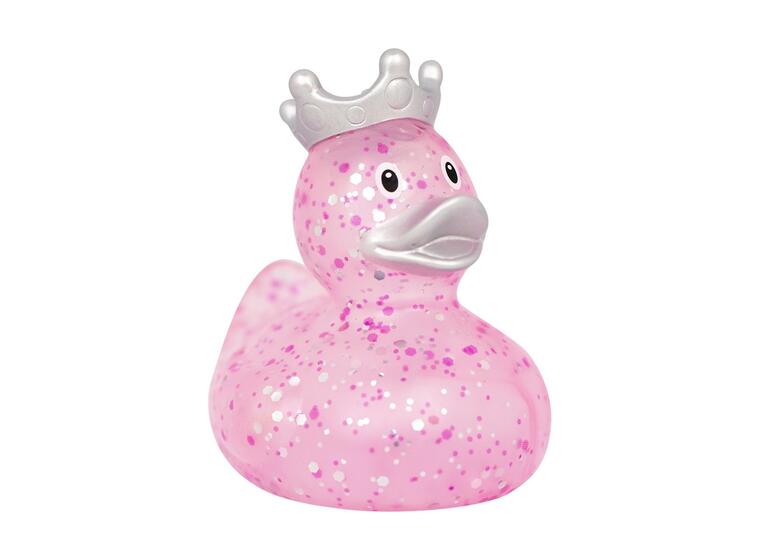 Badeand Glitter med krone | Rosa 