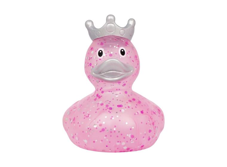Badeand Glitter med krone | Rosa 