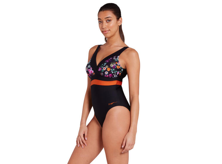 Dream Square Back Badedrakt EU36 Zoggs | Svart/Flerfarget | Ecolast 