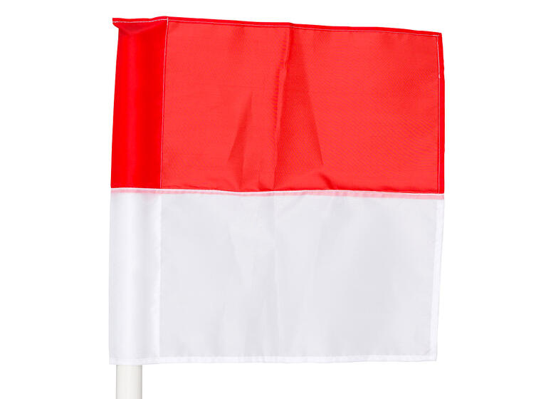Flagg til hjørnestolpe 50 mm Rød/hvit 40x40 cm hjørneflagg 