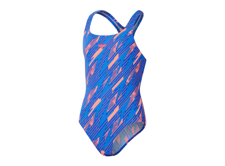 HyperBoom Allover Badedrakt jr 116 Speedo | Blå/Oransje | EnduraFlex 