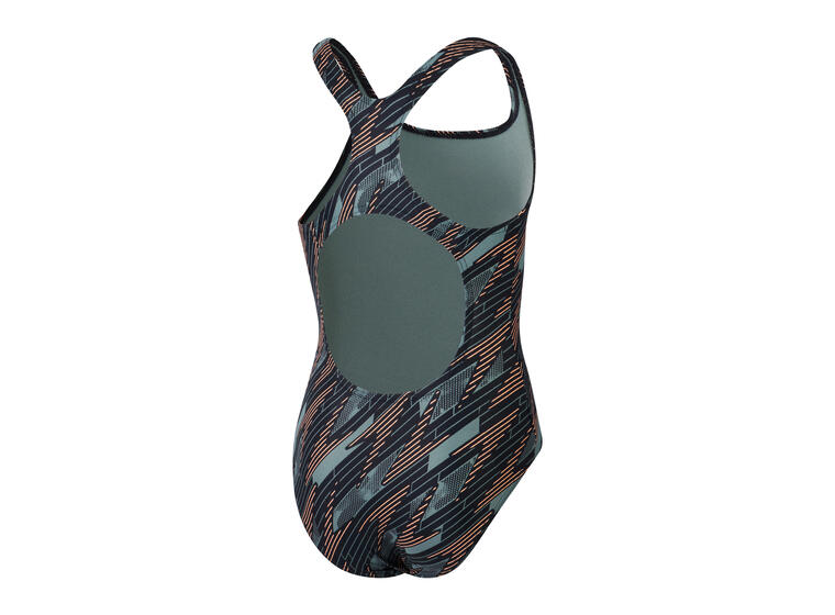 HyperBoom Allover Badedrakt jr 152 Speedo | Svart/Grønn | EnduraFlex 