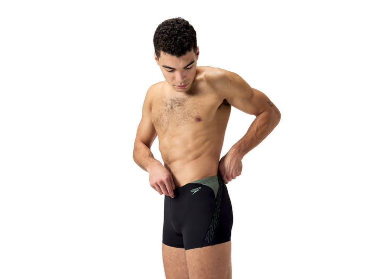 Hyperboom Splice Aquashort Badebukse 34 Speedo | Svart/Grønn | Endurance+ 