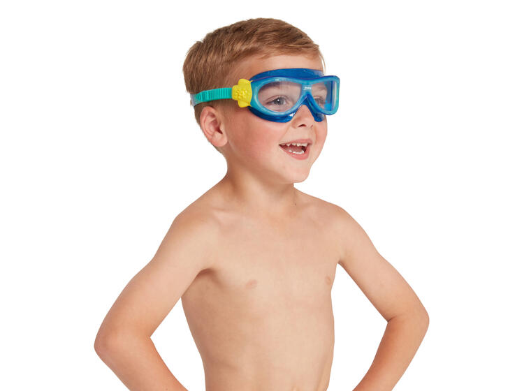 Phantom Kids Mask Svømmebrille barn Zoggs 2-6 år | Klar linse | Blå/turkis 