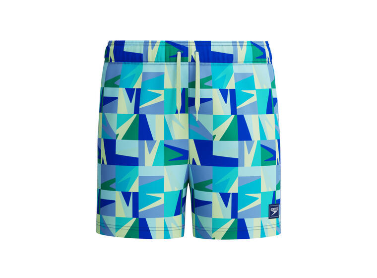 Print Volley 13 Badeshorts jr 116 Speedo | Blå/Grønn | Recycled Polyester 