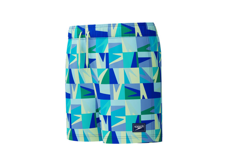 Print Volley 13 Badeshorts jr 116 Speedo | Blå/Grønn | Recycled Polyester 