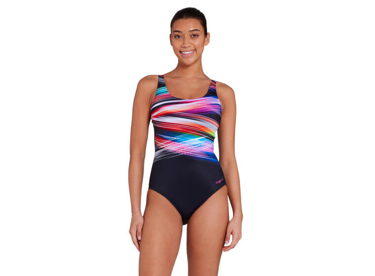 Prism Geo Adj. Scoopback Badedrakt EU42 Zoggs | Flerfarget | Ecolast + 