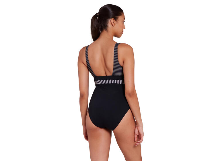 Seafarer Square Back Badedrakt EU38 Zoggs | Svart/Flerfarget | Ecolast + 