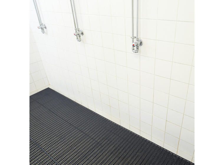 Sklisikker Våtromsmatte Heronrib 10 x 1 m | Blå 