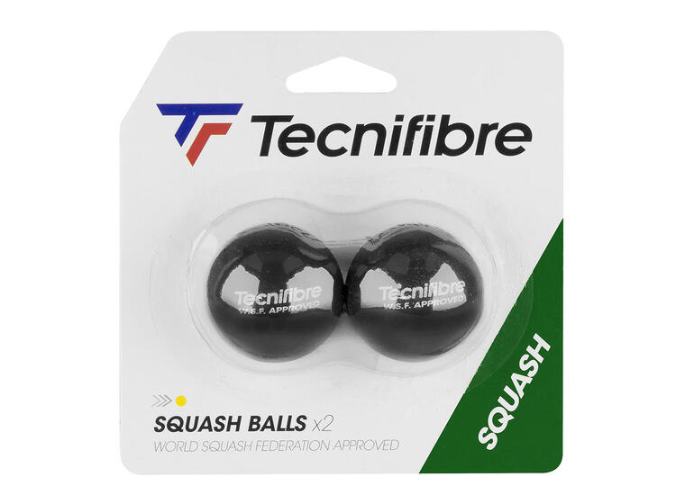 Tecnifibre SquashBall Yellow Dot (2) Lav sprett | Viderekomne 