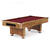 Biljardbord Club Pro Eik 9 fot Skifer Rød Simonis 860 duk 