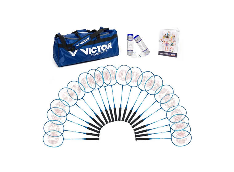 Badmintonsett til skoler og idrettslag 20 racketer | 12 badmintonballer | 1 bag 