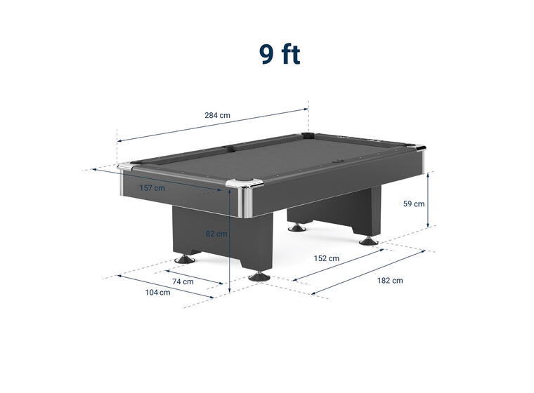 Biljardbord Club Pro III 9 fot Skifer Grønn Simonis 860 duk 