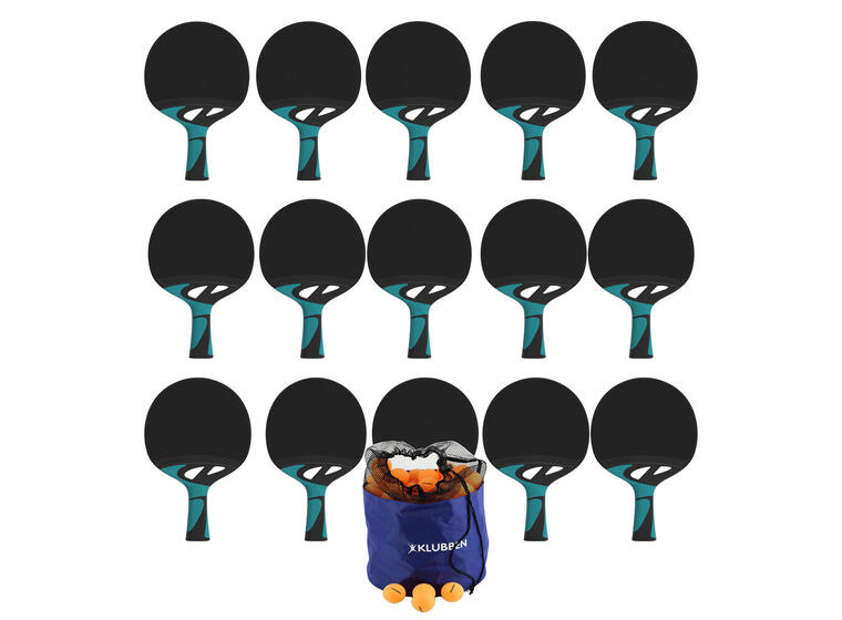 Bordtennissett Tacteo 30 15 uteracketer | 144 oransje baller 