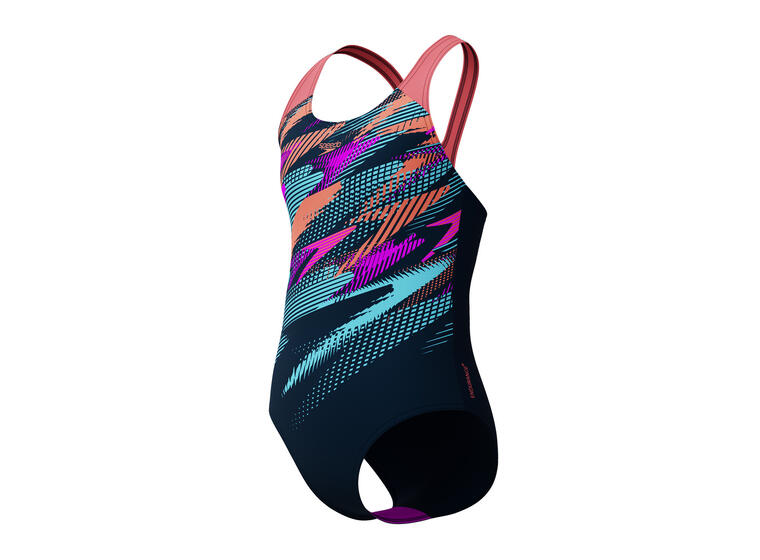 Digi Placement Badedrakt jr 140 Speedo | Marine/Oransje | Endurance+ 
