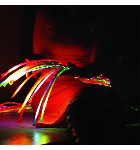 Fiberoptikk UV jumbo 18 x 2 m Med farger | Inkludert lyskilde