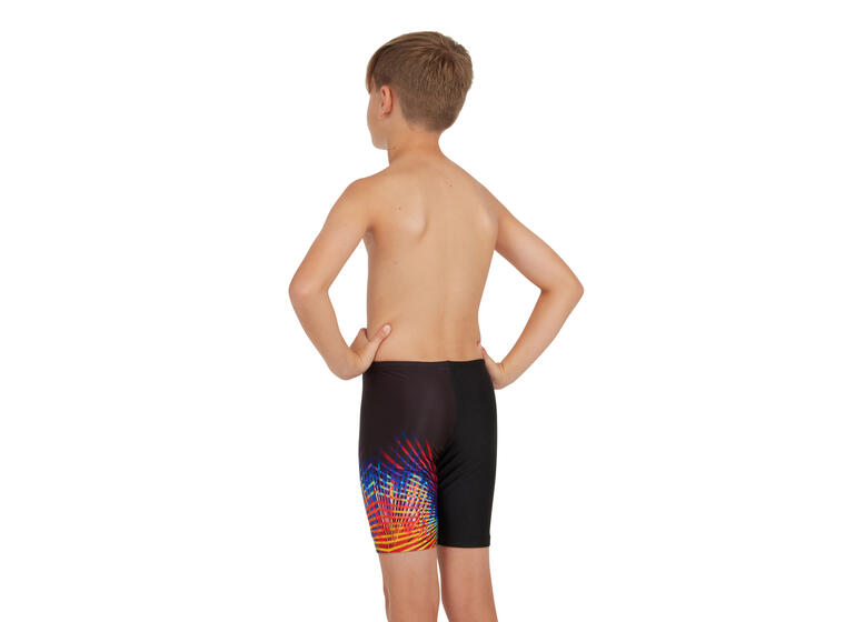 Neon Vibe Mid Jammer Badebukse jr 128cm Zoggs | Svart/Flerfarget | Ecolast 