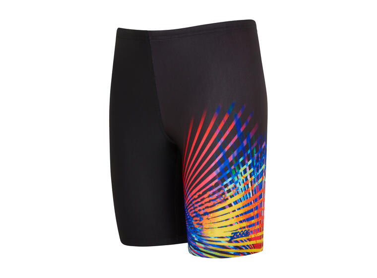 Neon Vibe Mid Jammer Badebukse jr 128cm Zoggs | Svart/Flerfarget | Ecolast 
