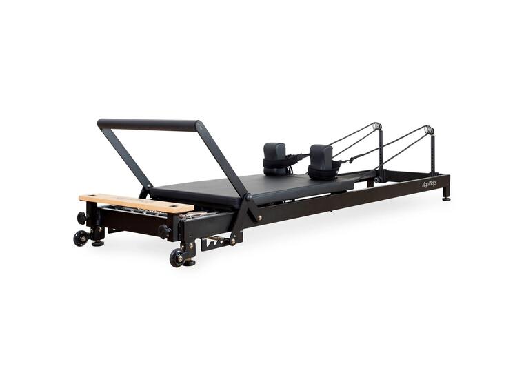 Pilates Reformer R8 Pro svart Pilatesbenk for hjemmetrening 