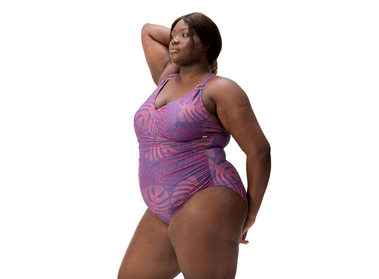 Printed V Neck Shaping Badedrakt (+) 46 Speedo | Flerfarget | BodyFit Rec 