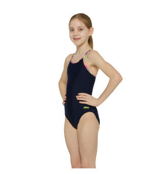 Summer Daze Classicback Badedrakt jr Zoggs | Bl&#229;/Flerfarget | Ecolast