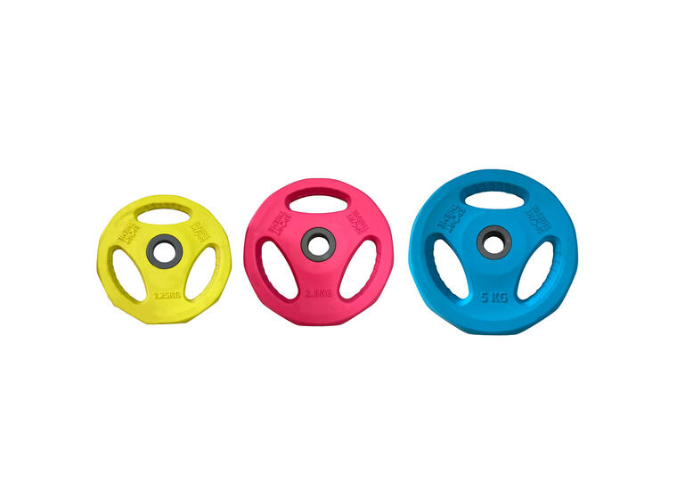 Vektskive Sport-Thieme Rubber 1,25 kg Hull 30mm | Gul 