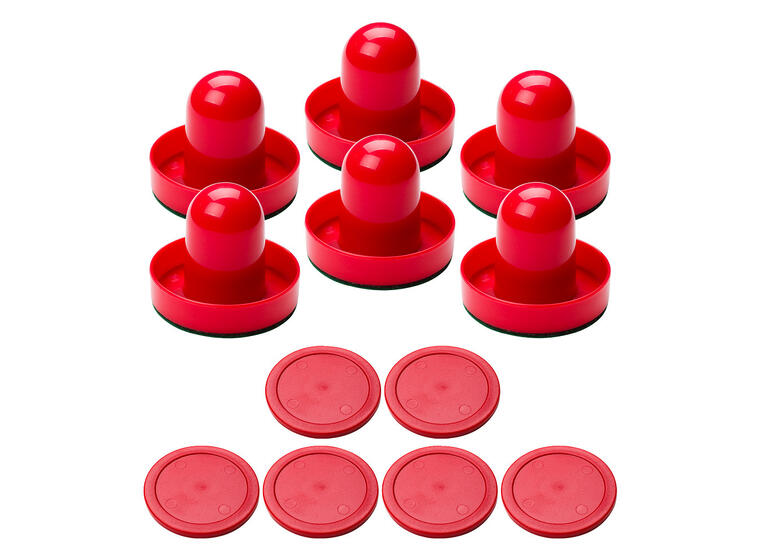 95 mm Airhockey pusher Standard Sett med 6 skyvere og 6 pucker 