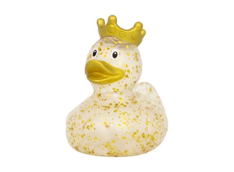 Badeand Glitter med krone | Gull 
