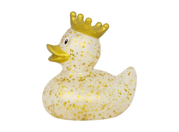 Badeand Glitter med krone | Gull 