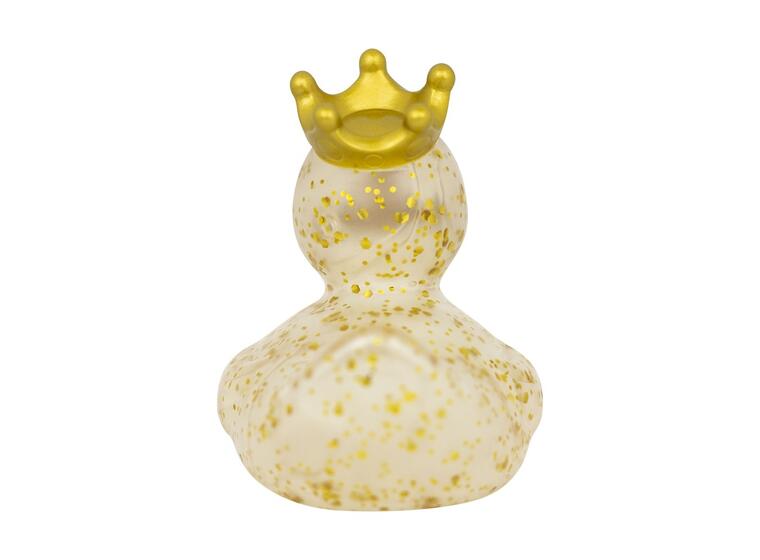 Badeand Glitter med krone | Gull 