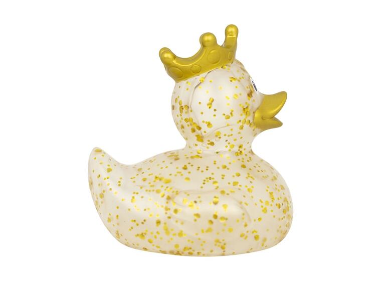 Badeand Glitter med krone | Gull 