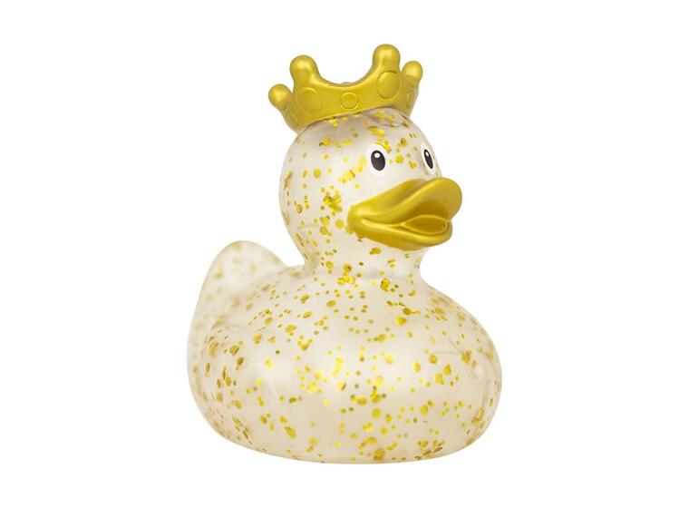 Badeand Glitter med krone | Gull 