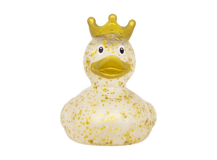 Badeand Glitter med krone | Gull 
