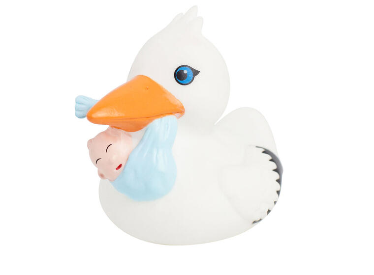 Badeand Stork med Baby 