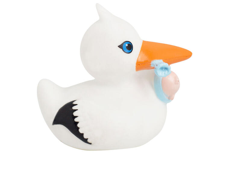 Badeand Stork med Baby 