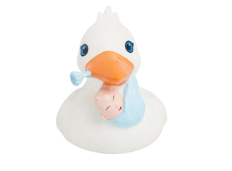 Badeand Stork med Baby 