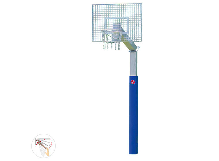 Basketballstativ Fair Play Silent 2.0 180x105 cm | Fastmontert | Fast kurv 